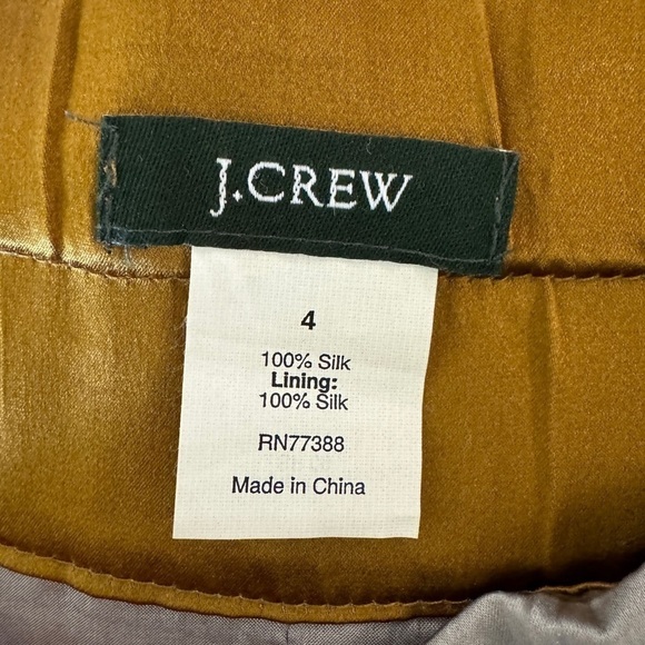 J.Crew Silver 100% Silk Skirt, Size 4 - Picture 3 of 4